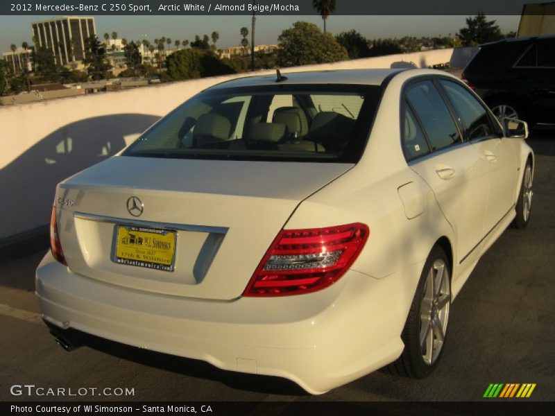 Arctic White / Almond Beige/Mocha 2012 Mercedes-Benz C 250 Sport