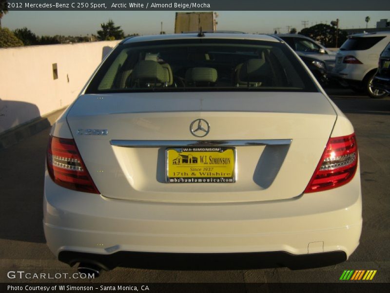 Arctic White / Almond Beige/Mocha 2012 Mercedes-Benz C 250 Sport