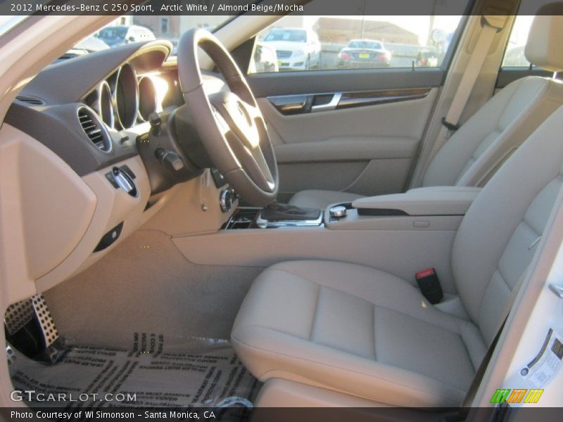 Arctic White / Almond Beige/Mocha 2012 Mercedes-Benz C 250 Sport