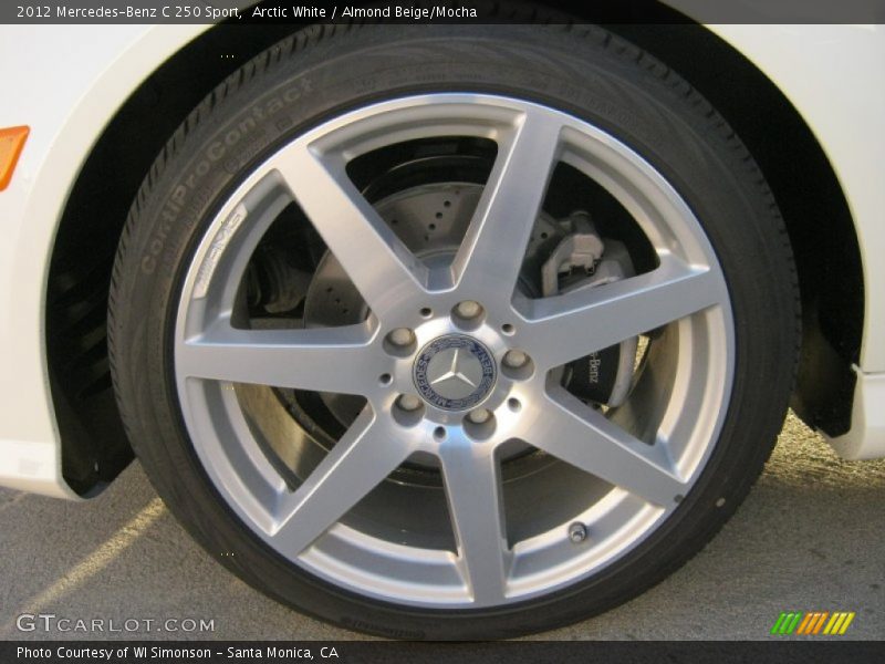 Arctic White / Almond Beige/Mocha 2012 Mercedes-Benz C 250 Sport