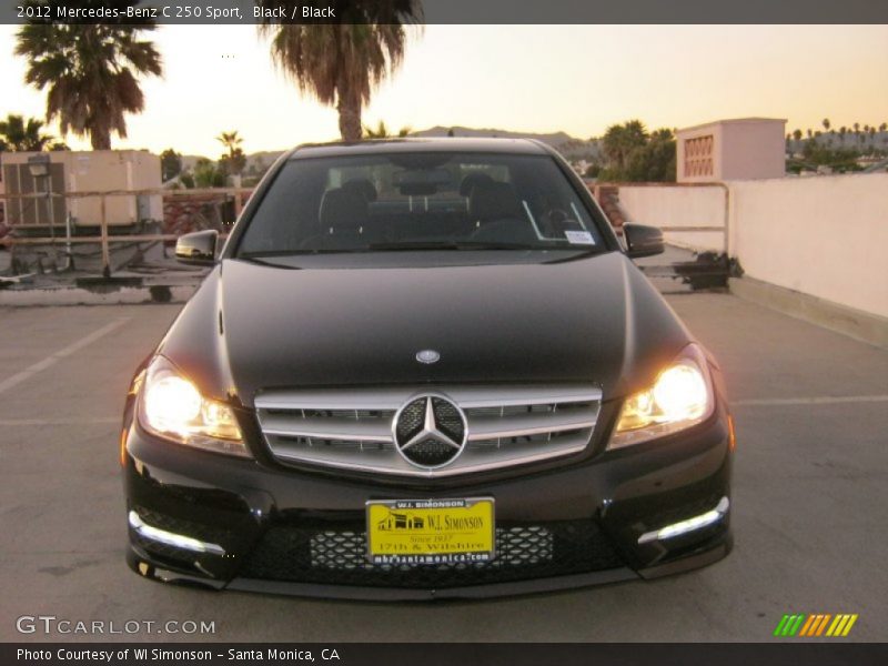 Black / Black 2012 Mercedes-Benz C 250 Sport
