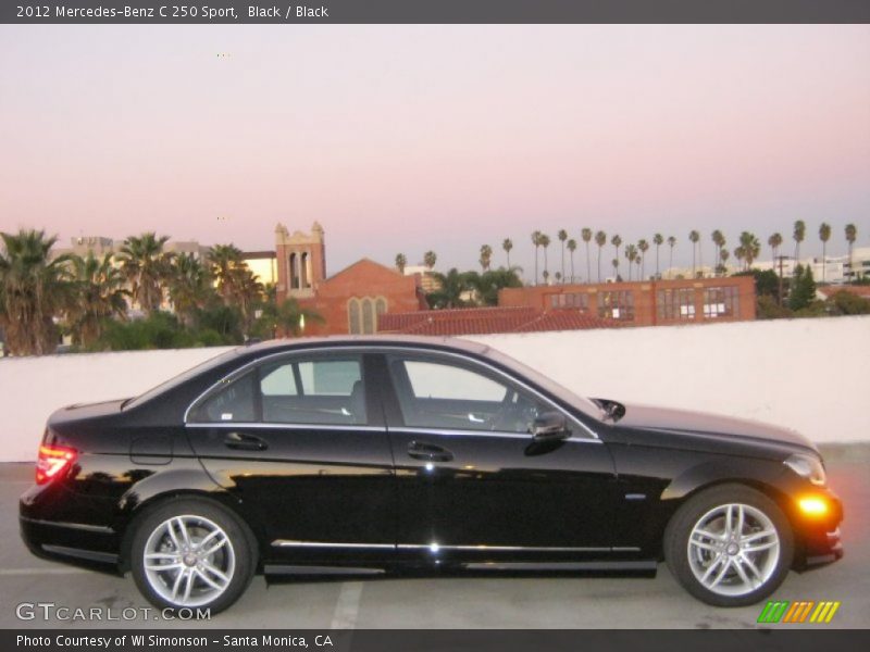 Black / Black 2012 Mercedes-Benz C 250 Sport