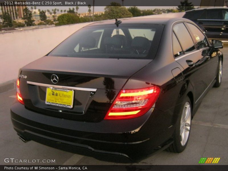 Black / Black 2012 Mercedes-Benz C 250 Sport