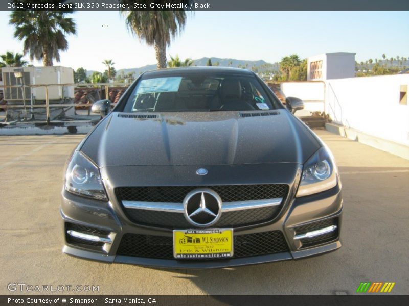 Steel Grey Metallic / Black 2012 Mercedes-Benz SLK 350 Roadster