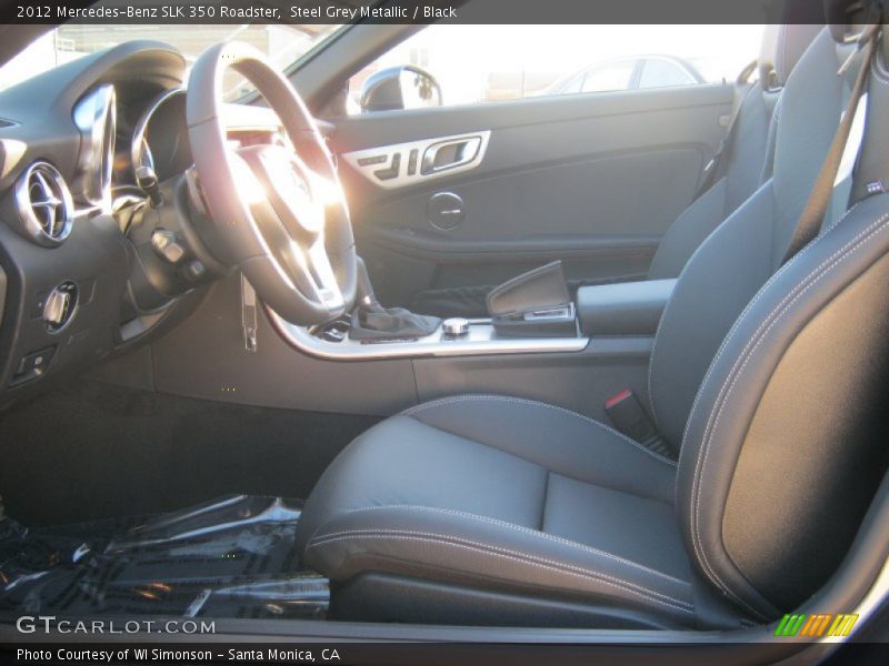 Steel Grey Metallic / Black 2012 Mercedes-Benz SLK 350 Roadster