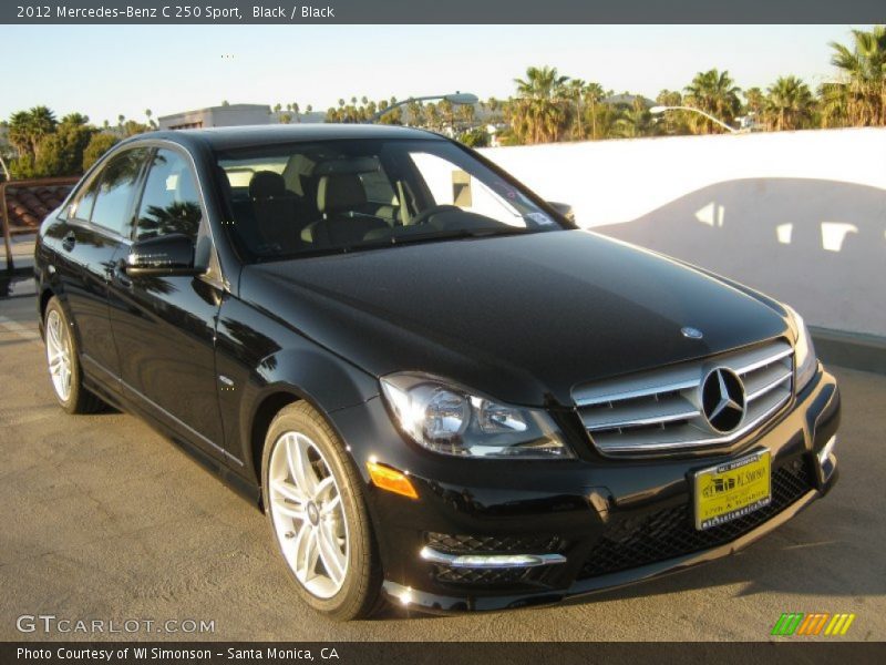 Black / Black 2012 Mercedes-Benz C 250 Sport