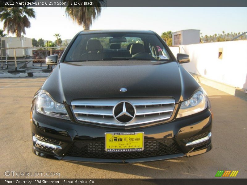 Black / Black 2012 Mercedes-Benz C 250 Sport