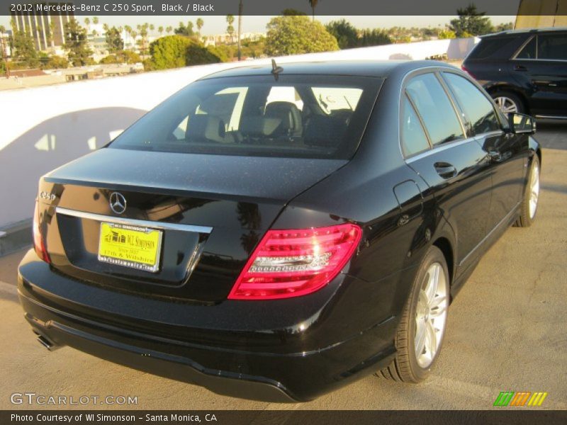 Black / Black 2012 Mercedes-Benz C 250 Sport