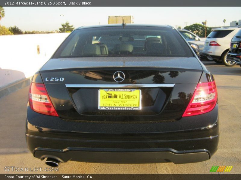 Black / Black 2012 Mercedes-Benz C 250 Sport