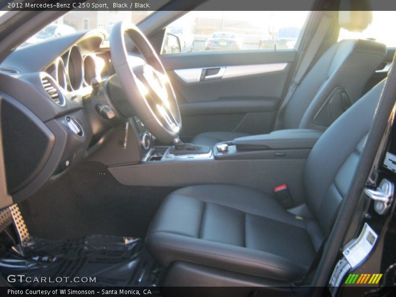 Black / Black 2012 Mercedes-Benz C 250 Sport