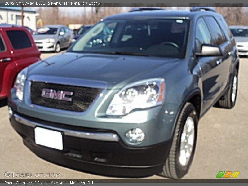 Silver Green Metallic / Ebony 2009 GMC Acadia SLE