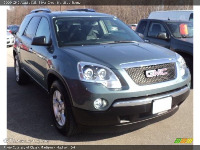 Silver Green Metallic / Ebony 2009 GMC Acadia SLE