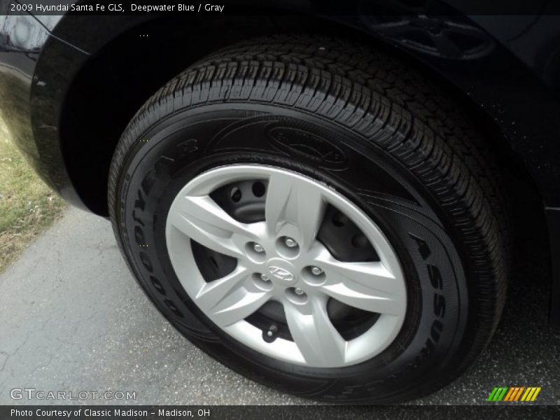 Deepwater Blue / Gray 2009 Hyundai Santa Fe GLS