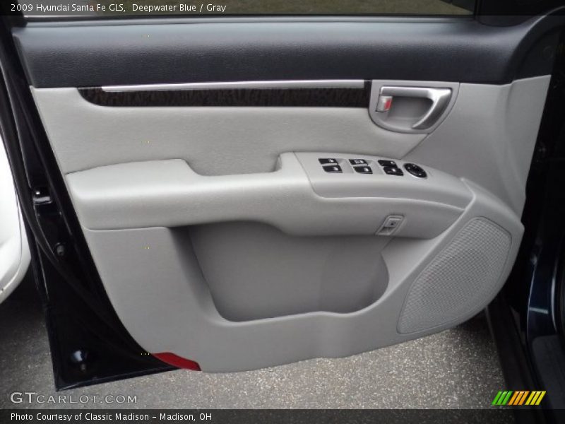 Deepwater Blue / Gray 2009 Hyundai Santa Fe GLS
