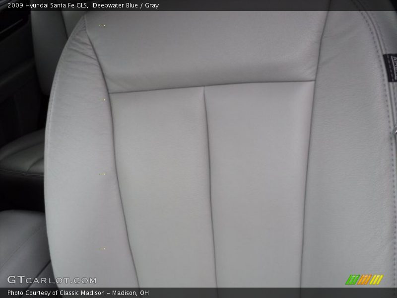 Deepwater Blue / Gray 2009 Hyundai Santa Fe GLS