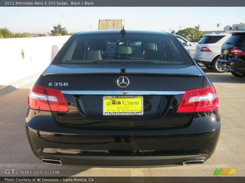 Black / Black 2011 Mercedes-Benz E 350 Sedan