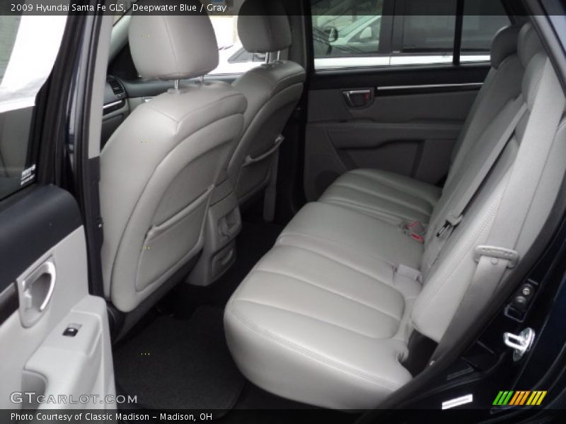Deepwater Blue / Gray 2009 Hyundai Santa Fe GLS