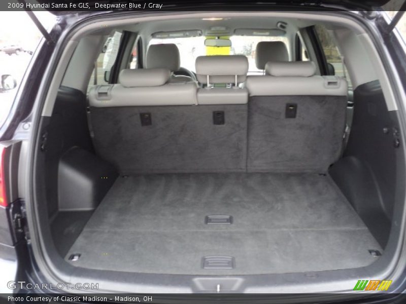 Deepwater Blue / Gray 2009 Hyundai Santa Fe GLS