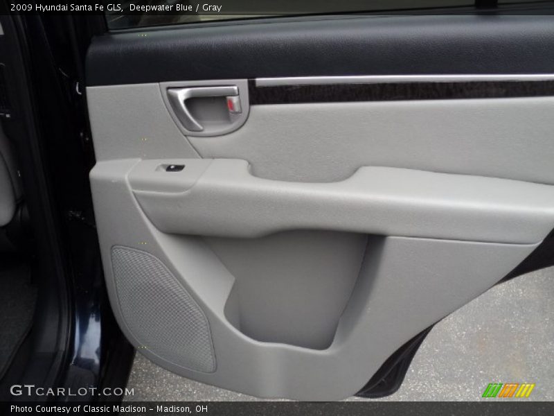 Deepwater Blue / Gray 2009 Hyundai Santa Fe GLS