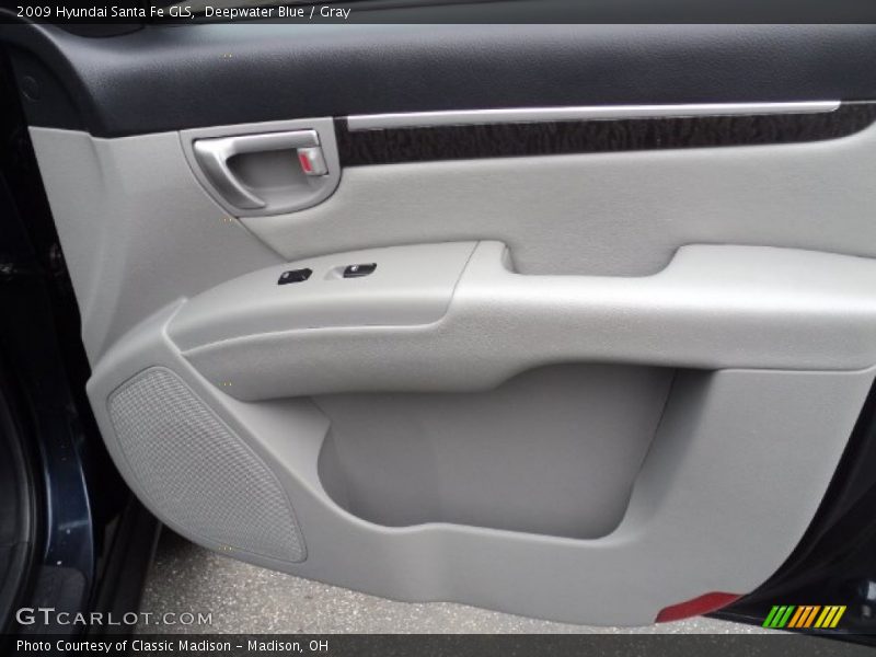 Deepwater Blue / Gray 2009 Hyundai Santa Fe GLS