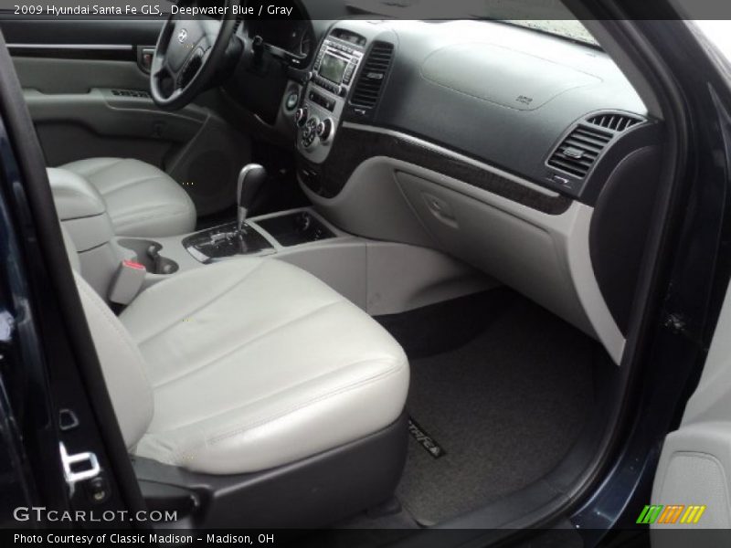 Deepwater Blue / Gray 2009 Hyundai Santa Fe GLS