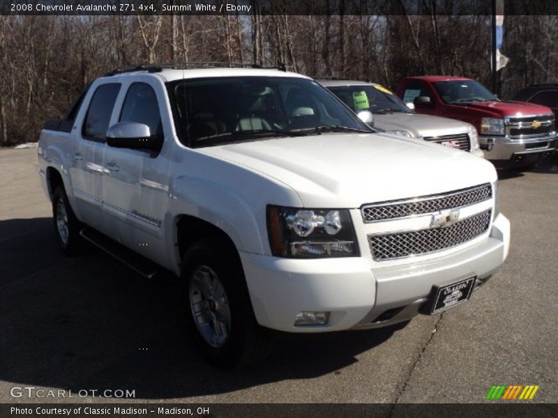 Summit White / Ebony 2008 Chevrolet Avalanche Z71 4x4