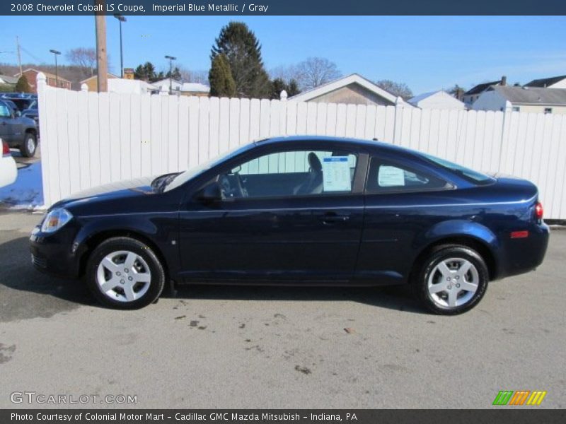 Imperial Blue Metallic / Gray 2008 Chevrolet Cobalt LS Coupe