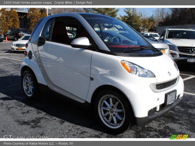 Crystal White / Design Red 2009 Smart fortwo passion coupe