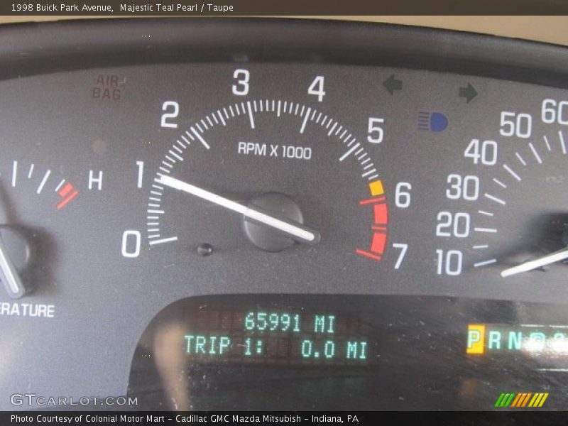 Majestic Teal Pearl / Taupe 1998 Buick Park Avenue