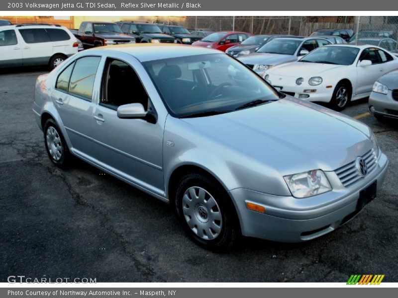 Reflex Silver Metallic / Black 2003 Volkswagen Jetta GL TDI Sedan