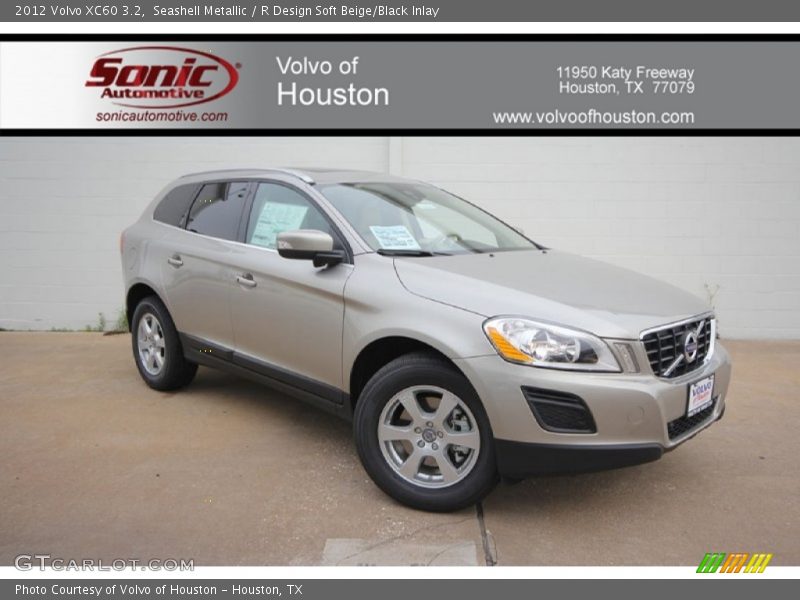 Seashell Metallic / R Design Soft Beige/Black Inlay 2012 Volvo XC60 3.2