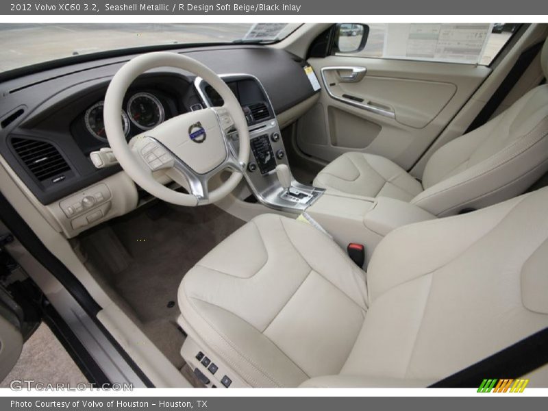 Seashell Metallic / R Design Soft Beige/Black Inlay 2012 Volvo XC60 3.2