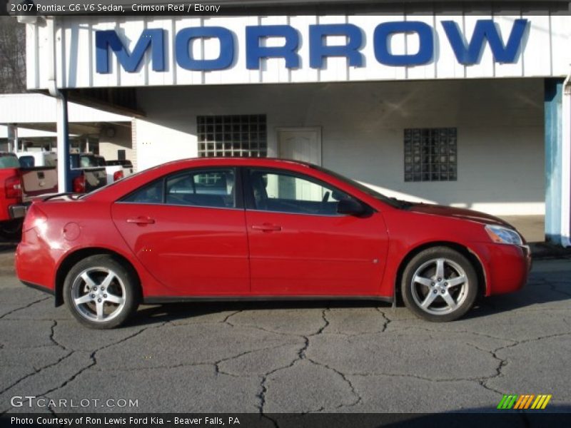 Crimson Red / Ebony 2007 Pontiac G6 V6 Sedan