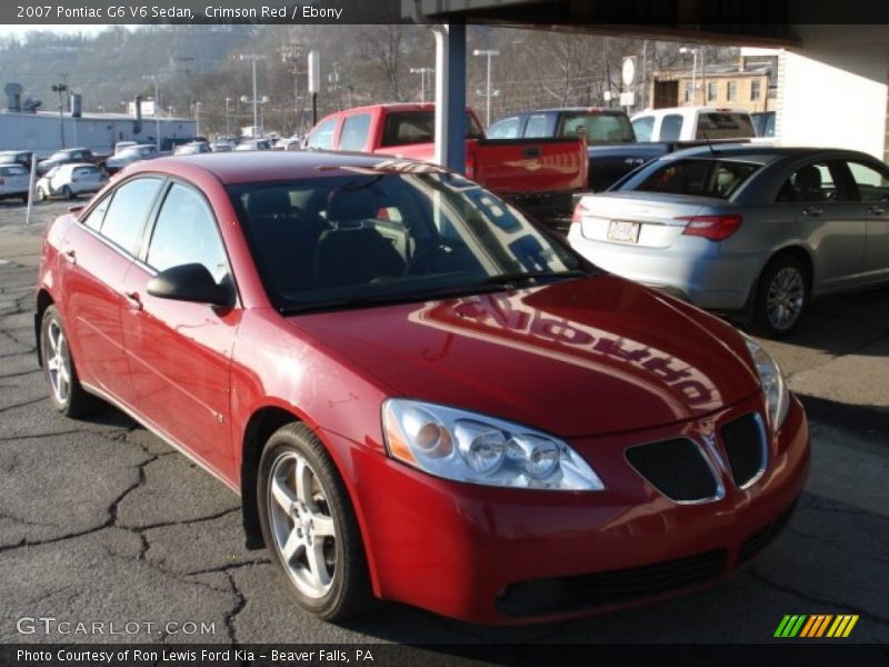 Crimson Red / Ebony 2007 Pontiac G6 V6 Sedan