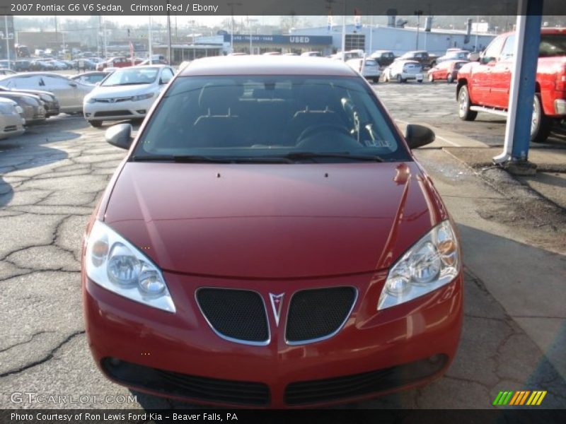 Crimson Red / Ebony 2007 Pontiac G6 V6 Sedan