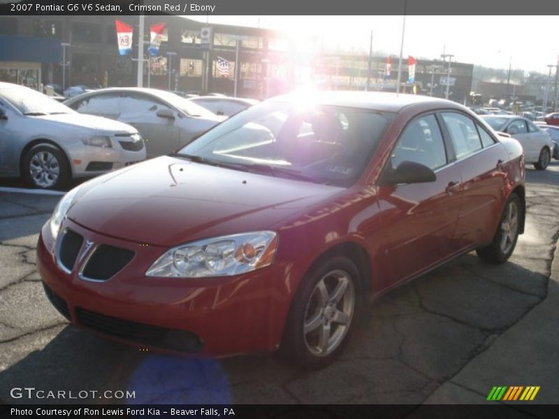 Crimson Red / Ebony 2007 Pontiac G6 V6 Sedan