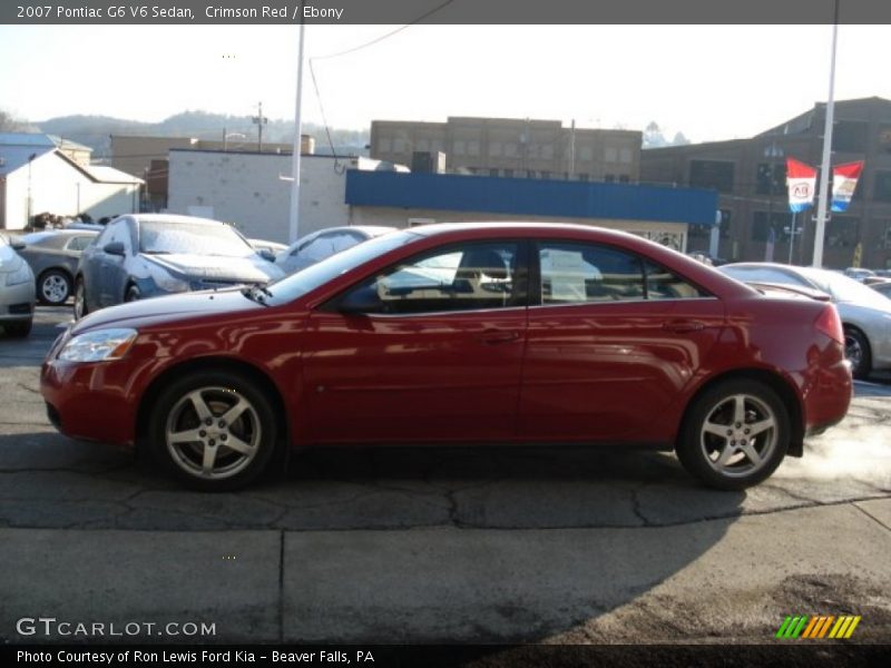 Crimson Red / Ebony 2007 Pontiac G6 V6 Sedan