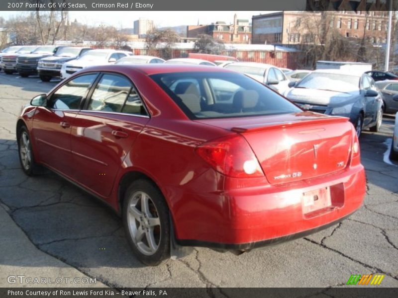 Crimson Red / Ebony 2007 Pontiac G6 V6 Sedan