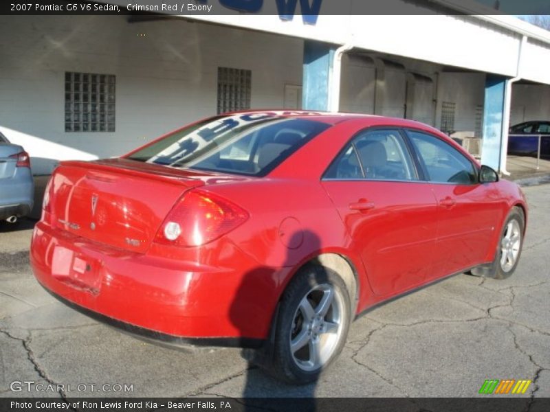 Crimson Red / Ebony 2007 Pontiac G6 V6 Sedan
