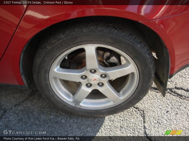 Crimson Red / Ebony 2007 Pontiac G6 V6 Sedan