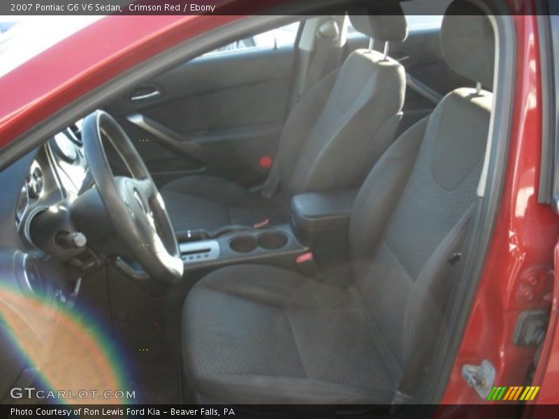 Crimson Red / Ebony 2007 Pontiac G6 V6 Sedan