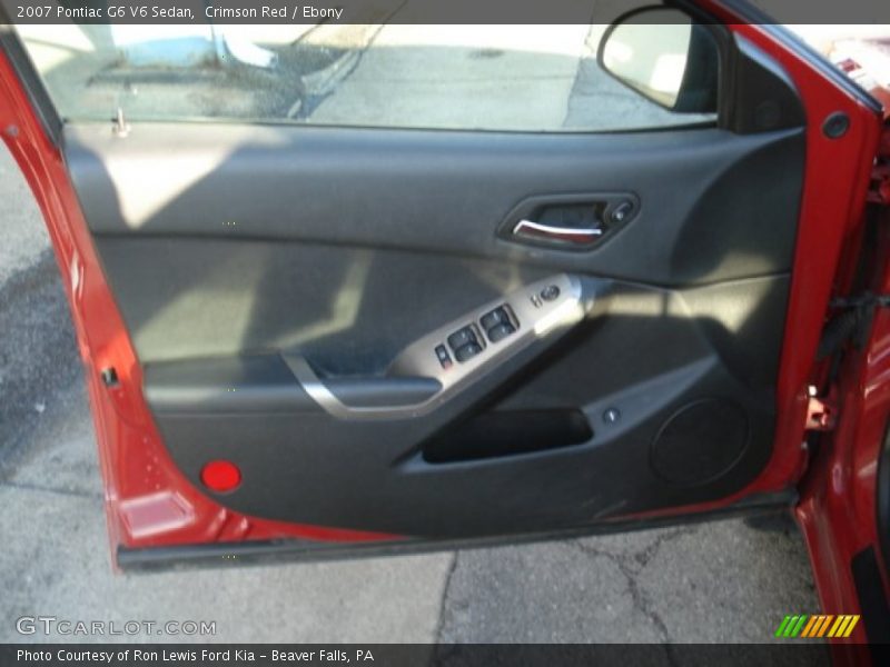 Crimson Red / Ebony 2007 Pontiac G6 V6 Sedan