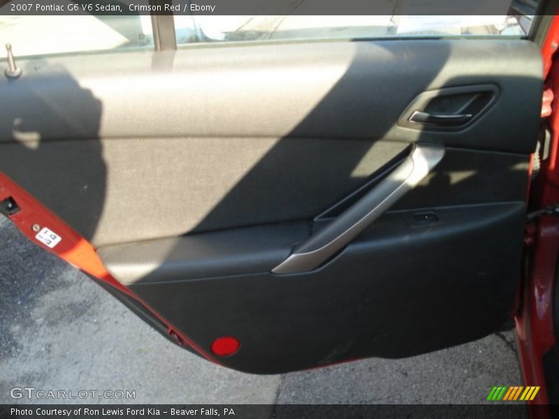Crimson Red / Ebony 2007 Pontiac G6 V6 Sedan