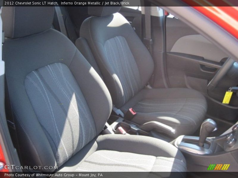 Inferno Orange Metallic / Jet Black/Brick 2012 Chevrolet Sonic LT Hatch