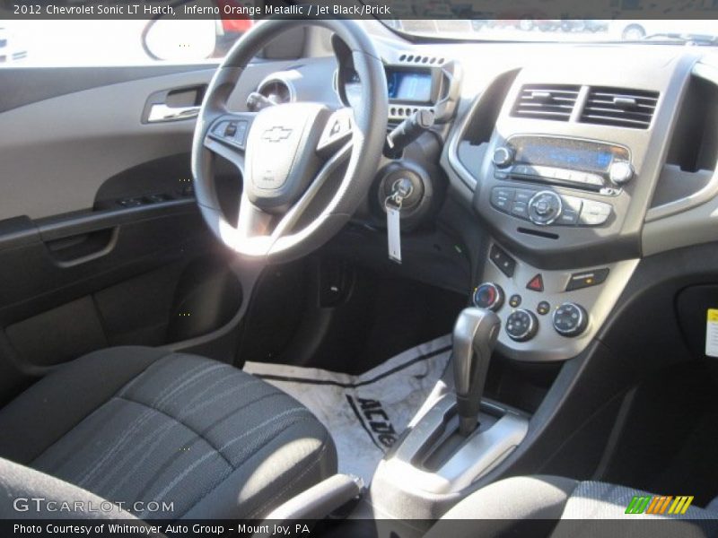 Inferno Orange Metallic / Jet Black/Brick 2012 Chevrolet Sonic LT Hatch