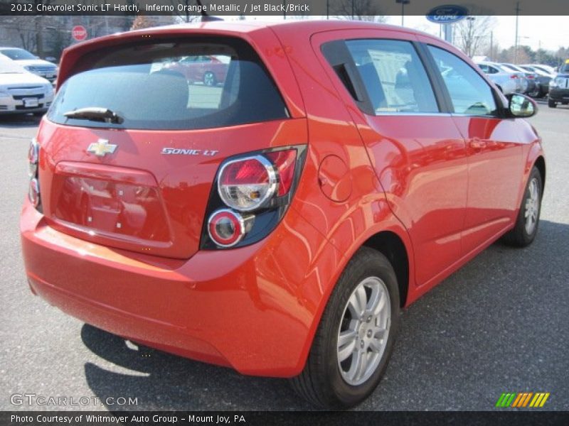 Inferno Orange Metallic / Jet Black/Brick 2012 Chevrolet Sonic LT Hatch