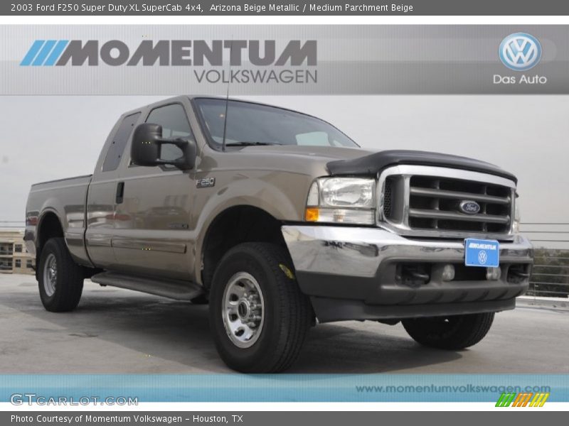 Arizona Beige Metallic / Medium Parchment Beige 2003 Ford F250 Super Duty XL SuperCab 4x4