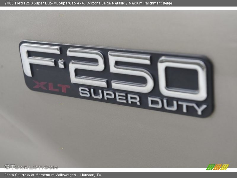 Arizona Beige Metallic / Medium Parchment Beige 2003 Ford F250 Super Duty XL SuperCab 4x4