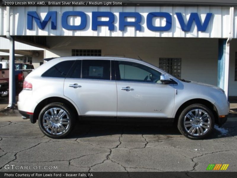 Brilliant Silver Metallic / Medium Light Stone 2009 Lincoln MKX AWD