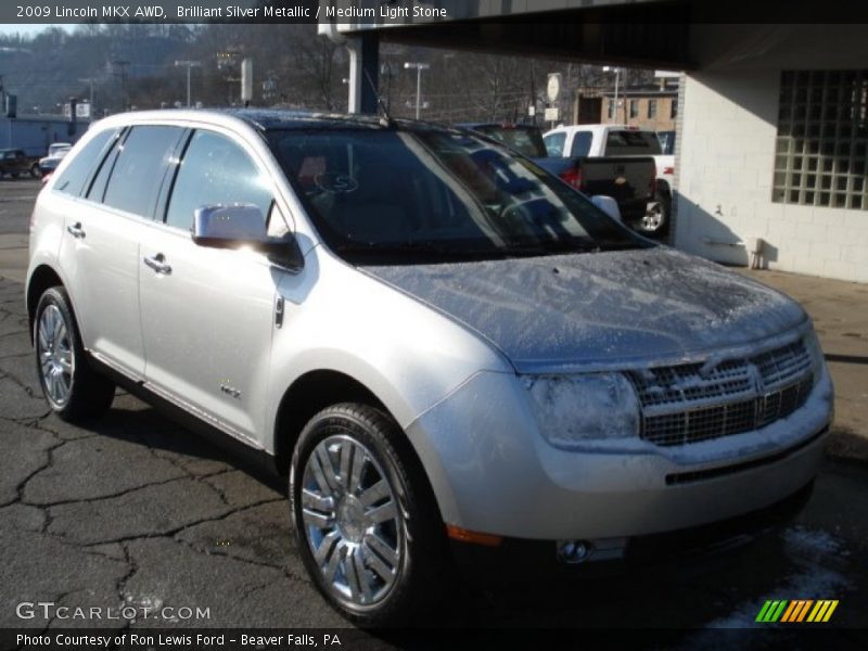 Brilliant Silver Metallic / Medium Light Stone 2009 Lincoln MKX AWD